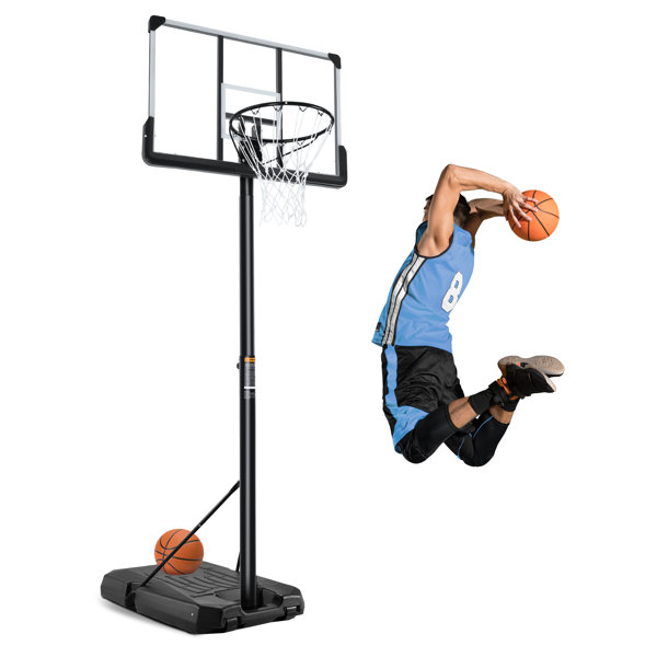 MaxKare Adjustable Height Steel Portable FullSize Basketball Hoop
